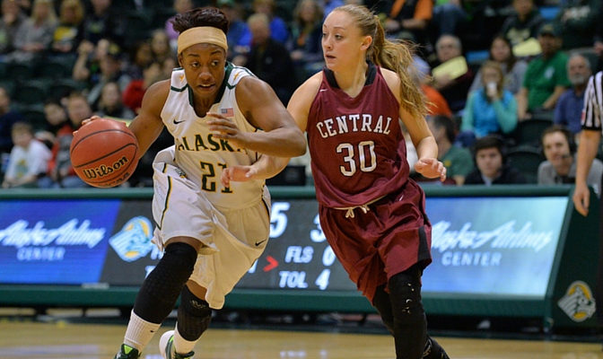 Alaska Anchorage guard Keiahnna Engel was selected the GNAC Women's Basketball Newcomer of the Year.